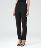 Reiss Simona Trouser - Womens Metallic Tailored Trousers In Black, Size 4