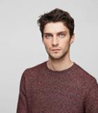 Reiss Hexan - Textured Crew-neck Jumper In Red, Mens, Size S
