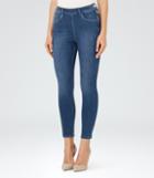Reiss Hedy Mid Blue - Womens Cropped Jeans In Blue, Size 24