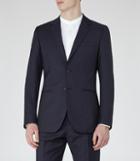 Reiss Pose B - Mens Textured Wool Blazer In Blue, Size 38