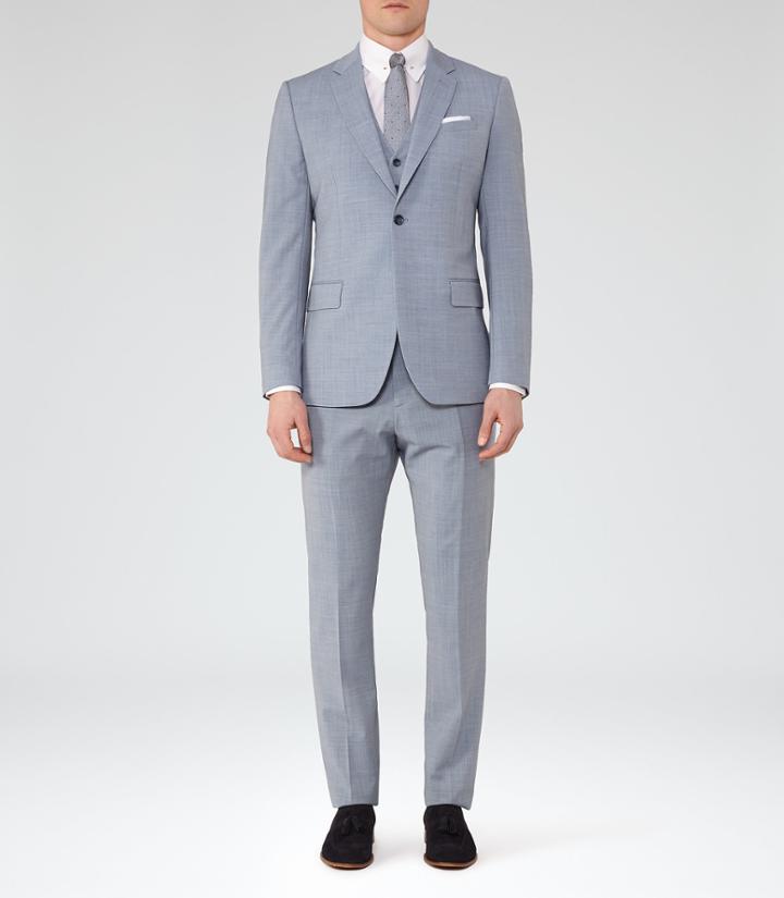 Reiss Faulkenberg - Mens Modern-fit Suit In Blue, Size 36