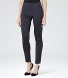 Reiss Satine - Womens Satin Skinny Trousers In Blue, Size 4
