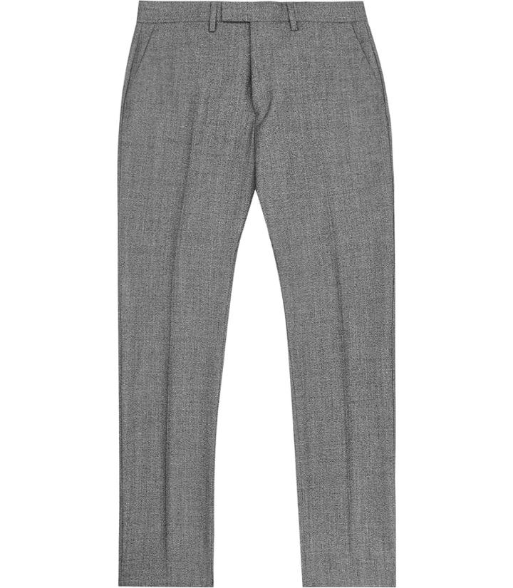 Reiss Delliston T - Mens Wool Mix Trousers In Grey, Size 28