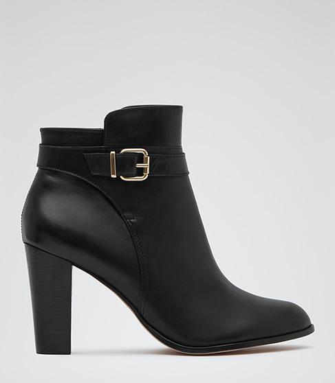 Reiss Imogen Stack Heel Ankle Boots
