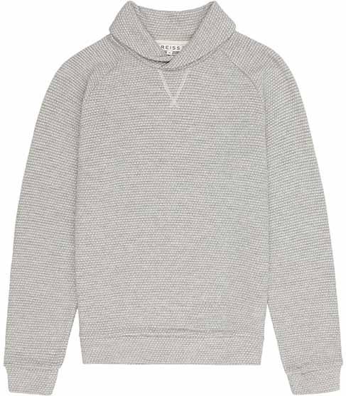 Reiss Bermuda Shawl Collar Sweatshirt
