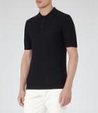 Reiss Ramsey - Textured Polo Shirt In Blue, Mens, Size Xs