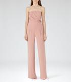 Reiss Kristina - Strapless Wide-leg Jumpsuit In Pink, Womens, Size 0