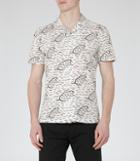 Reiss Bermuda - Mens Wave Print Shirt In White, Size Xs
