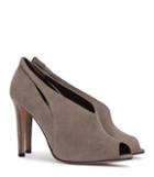 Reiss Dalida Suede - Peep-toe Heels In Grey, Womens, Size 5
