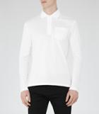 Reiss Santi - Cotton Polo Shirt In White, Mens, Size Xs