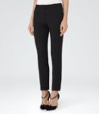 Reiss Joanne - Womens Cropped Tailored Trousers In Black, Size 6