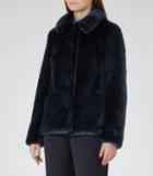 Reiss Alexia - Womens Faux Fur Coat In Blue, Size S