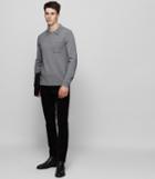 Reiss Sail - Zip Polo Top In Grey, Mens, Size Xs