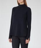 Reiss Sofie - High-neck A-line Jumper In Blue, Womens, Size S