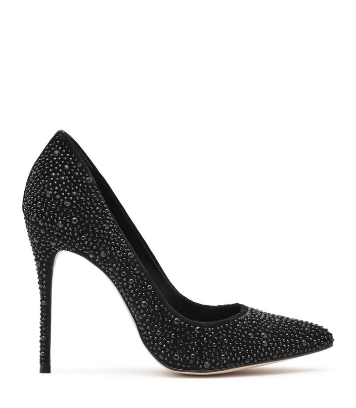 Reiss Marilyn - Womens Crystal-embellished Shoes In Black, Size 3
