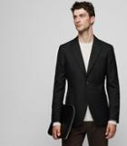 Reiss Rage - Slim Wool Blazer In Black, Mens, Size 34