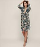 Reiss Pandora - Floral-print Shirt Dress In Green, Womens, Size 2