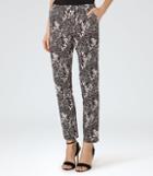 Reiss Olive - Womens Printed Slim-leg Trousers In Orange, Size 4