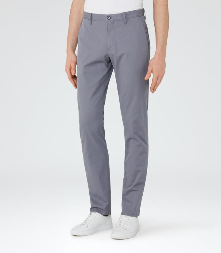 Reiss Friston - Twill Chinos In Blue, Mens, Size 30