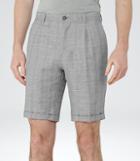 Reiss Buckingham S - Mens Check Shorts In Grey, Size 30