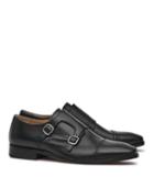 Reiss Finn - Double Monk Strap Shoes In Black, Mens, Size 8