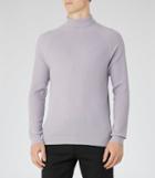 Reiss Tribal - Mens Ribbed-knit Roll-neck Jumper In Red, Size S