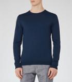 Reiss Sardinia - Mens Lightweight Crew-neck Jumper In Blue, Size Xs
