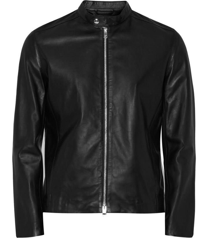 Reiss Brooklyn - Mens Leather Jacket In Black, Size S