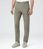 Reiss Paris - Mens Slim Tailored Trousers In Green, Size 28