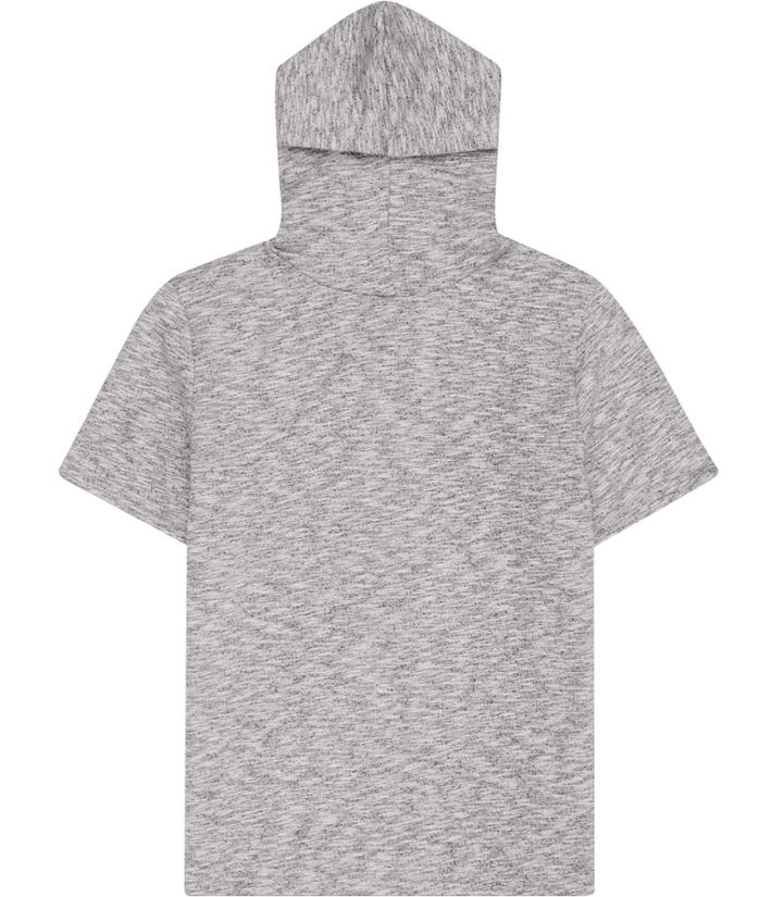 Reiss Shelter - Mens Short Sleeve Hooded Knit In Grey, Size Xs