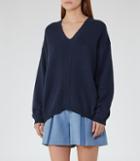 Reiss Rae - V-neck Jumper In Blue, Womens, Size S