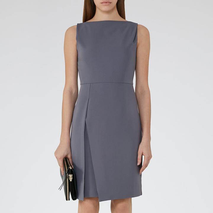 Reiss Aster - Womens Pleat-front Dress In White