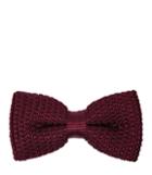 Reiss Dexter - Mens Knitted Silk Bow Tie In Red, Size One Size