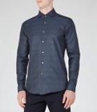 Reiss Brooklyn - Mens Textured Weave Shirt In Blue, Size S