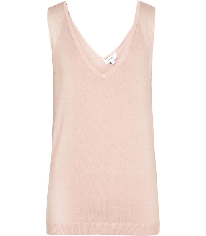 Reiss Rhea - Womens Knitted Tank Top In Orange, Size Xs