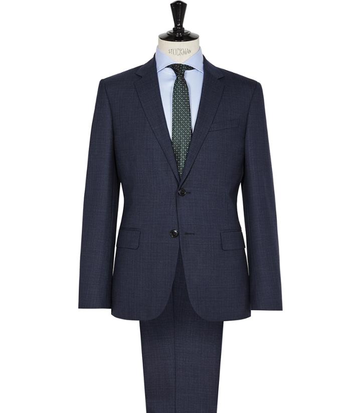 Reiss Trevin - Mens Tonal Check Suit In Blue, Size 36