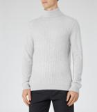 Reiss Colmar - Mens Cable Rollneck Jumper In Grey, Size S