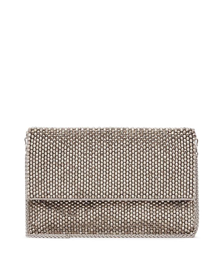 Reiss Minty - Womens Embellished Foldover Bag In Grey