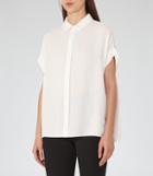 Reiss Simi - Womens Short-sleeved Shirt In White, Size 4
