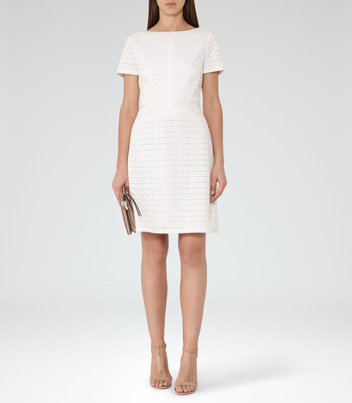 Reiss Magnolia - Womens Cut-out Dress In White, Size 4