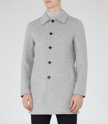 Reiss Chariot - Mens Wool And Cashmere Coat In Grey, Size Xs