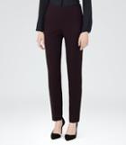 Reiss Camila Trouser - Womens Textured Tailored Trousers In Blue, Size 6