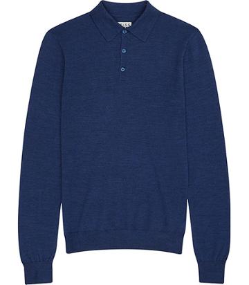 Reiss Mansion Merino Wool Polo Shirt