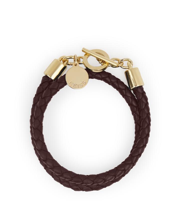 Reiss Toucan - Leather And Metal Bracelet In Red, Womens