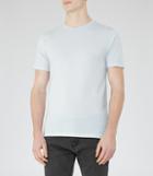 Reiss Bless Marl - Crew Neck T-shirt In Blue, Mens, Size S