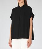 Reiss Simi - Womens Short-sleeved Shirt In Black, Size 4