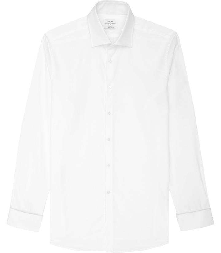 Reiss Blaine - Mens Double Cuff Shirt In White, Size Xs