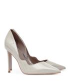 Reiss Dione Patent - Womens Curved Point-toe Shoes In Grey, Size 4