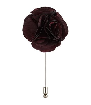 Reiss Piani - Flower Dress Pin In Red, Mens