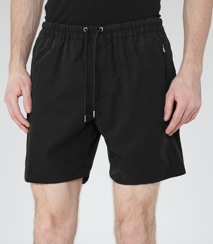 Reiss Howard - Mens Drawstring Shorts In Black, Size 32